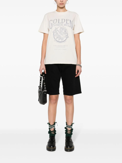 Shop Golden Goose T-shirt Con Stampa In White