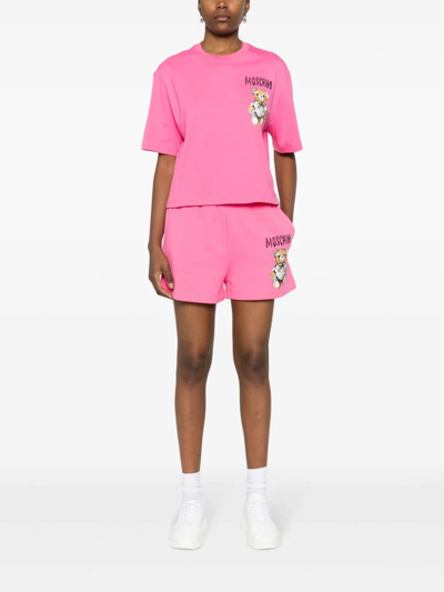Shop Moschino T-shirt Teddy Bear In Pink