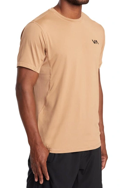 Shop Rvca Sport Vent Logo Graphic T-shirt In Earth Clay