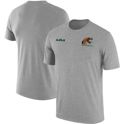 Shop Nike X Lebron James Gray Florida A&m Rattlers Collection Performance T-shirt
