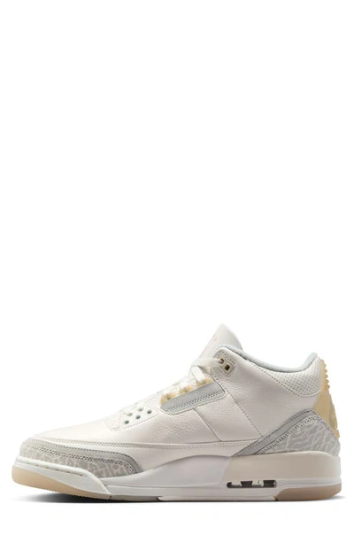 Shop Jordan Air  3 Retro Craft Basketball Sneaker In Ivory/ Grey Mist/ Cream