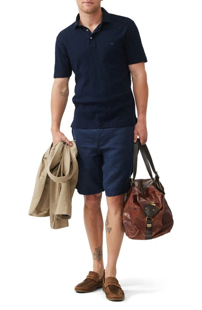 Shop Rodd & Gunn Huntsbury Texture Polo In Navy