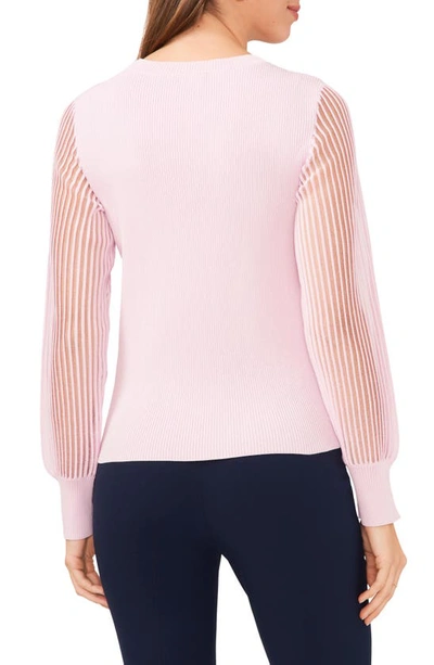 Shop Halogen (r) Mix Media Sweater In Lilac Petal Pink
