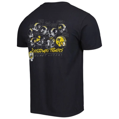 Shop Image One Black Missouri Tigers Vault Helmet History Comfort T-shirt