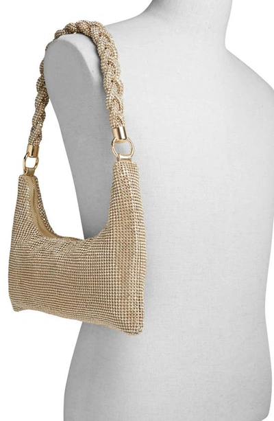 Shop Aldo Marlysax Mesh Shoulder Bag In Gold