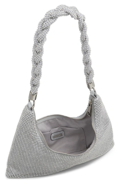 Shop Aldo Marlysax Mesh Shoulder Bag In Silver