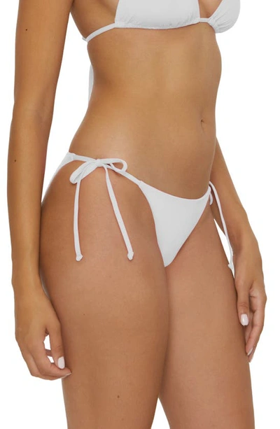 Shop Becca Side Tie Bikini Bottoms In White