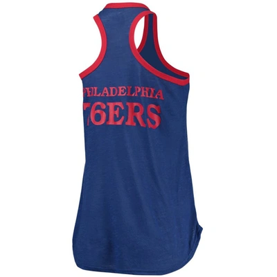 Shop G-iii Sports By Carl Banks Royal Philadelphia 76ers Showdown Scoop-neck Racerback Tank Top