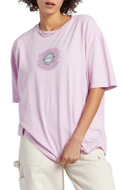 Shop Billabong Stoked All Day Oversize Graphic T-shirt In Lilac Smoke