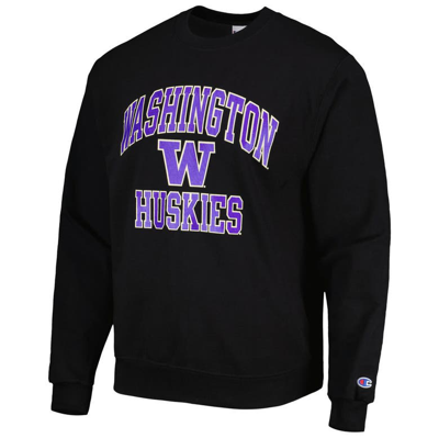Shop Champion Black Washington Huskies High Motor Pullover Sweatshirt