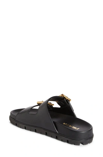 Prada Quilted Slingback Sandal In Black