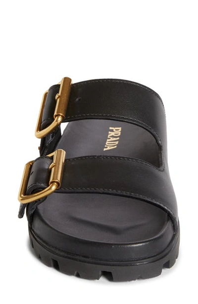 Prada Quilted Slingback Sandal In Black