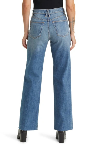 Shop Slvrlake Grace High Waist Raw Hem Wide Leg Jeans In Laurel Canyon