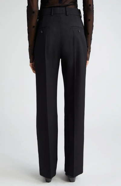 Shop Givenchy Wool & Mohair Straight Leg Pants In Black