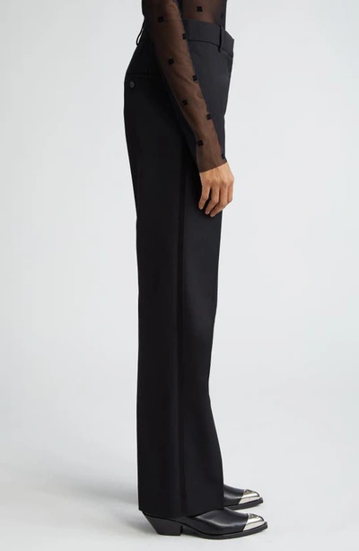 Shop Givenchy Wool & Mohair Straight Leg Pants In Black