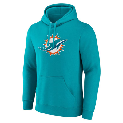 Shop Fanatics Branded Aqua Miami Dolphins Primary Logo Fleece Pullover Hoodie