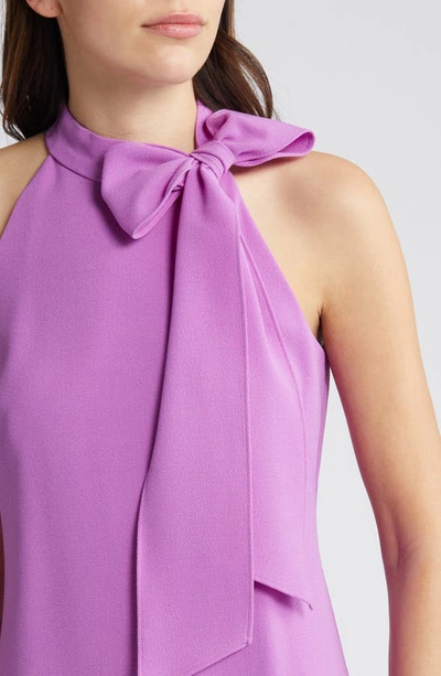 Shop Vince Camuto Tie Neck A-line Dress In Violet
