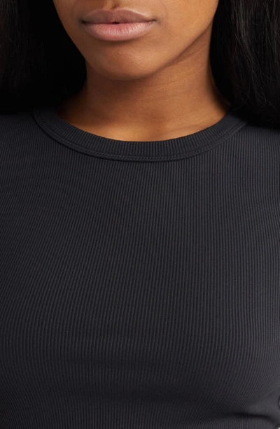 Bp. Compact Rib Crop Baby Tee In Black Night