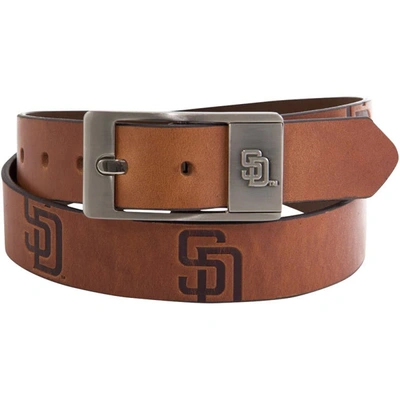 Shop Eagles Wings San Diego Padres Brandish Leather Belt In Brown