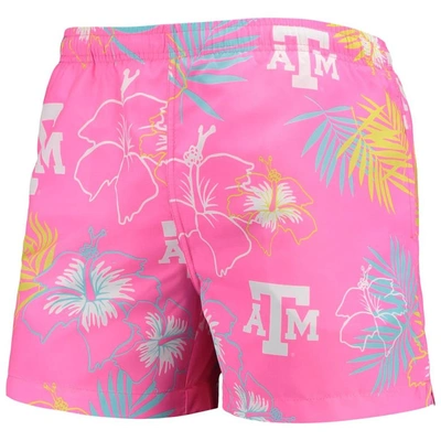 Shop Foco Pink Texas A&m Aggies Neon Floral Swim Trunks