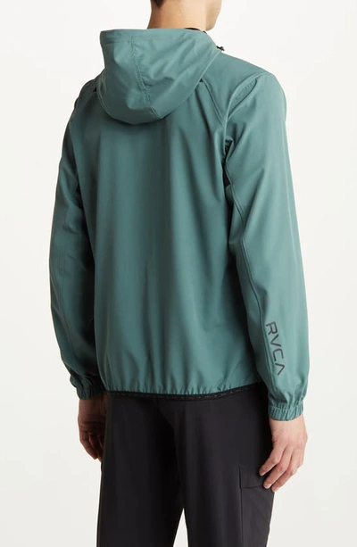 Shop Rvca Yogger Ii Windbreaker Jacket In Pine Grey