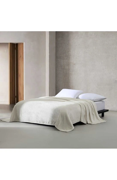 Calvin Klein Core Plush Blanket In Beige/ Tan