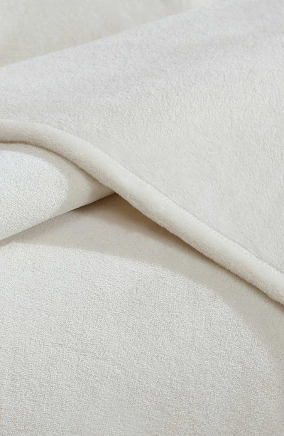 Shop Calvin Klein Core Plush Blanket In Beige/ Tan