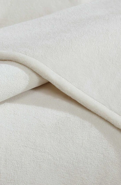 Calvin Klein Core Plush Blanket In Beige/ Tan