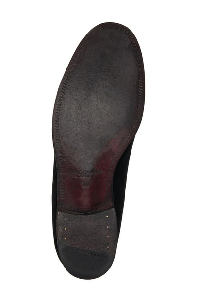 Dolce & Gabbana Black Velvet Cotton Logo Loafers Dress Shoes In 80999 Black