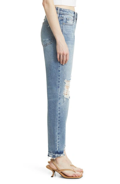 Shop Hidden Jeans Bailey Ripped High Waist Slim Boyfriend Jeans In Medium Wash