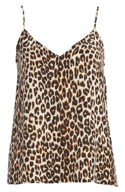 Shop Equipment Layla Leopard Print Silk Camisole In Natural