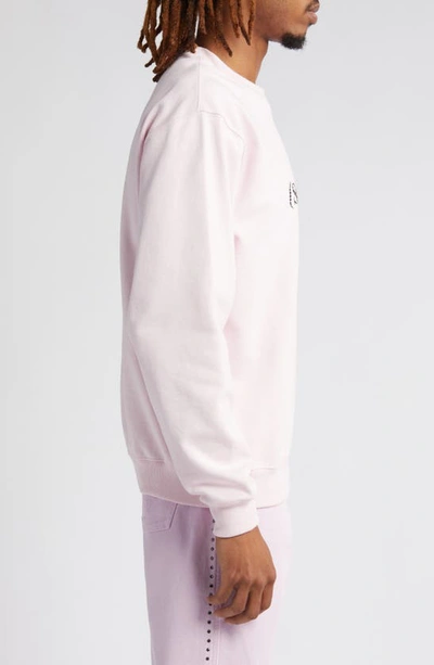 Shop Stockholm Surfboard Club Mer Swarovski® Crystal Embellished Fleece Sweatshirt In Pink