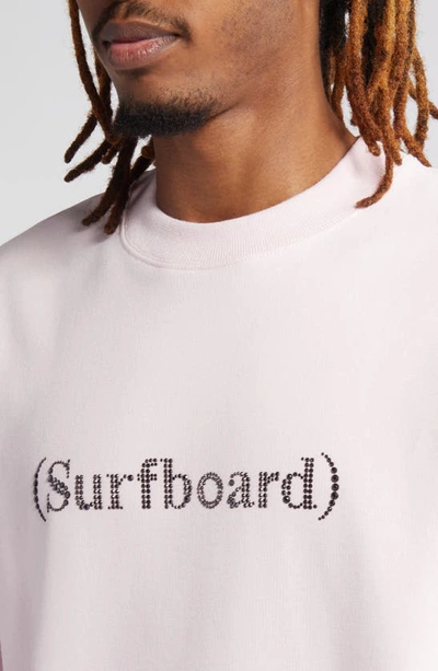 Shop Stockholm Surfboard Club Mer Swarovski® Crystal Embellished Fleece Sweatshirt In Pink