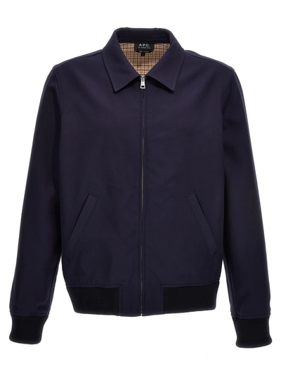 Shop Apc Sutherland Brode Casual Jackets, Parka In Blue