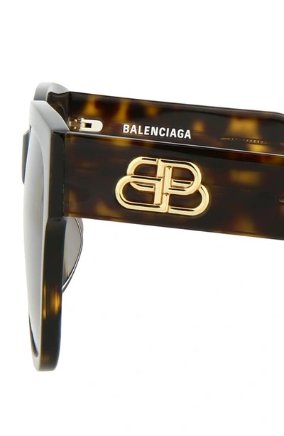 Balenciaga 56mm Square Sunglasses In Havana Havana Brown
