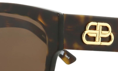 Balenciaga 56mm Square Sunglasses In Havana Havana Brown