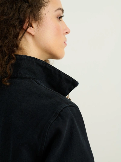 Alex Mill Britt Work Jacket In Recycled Denim In Washed Black