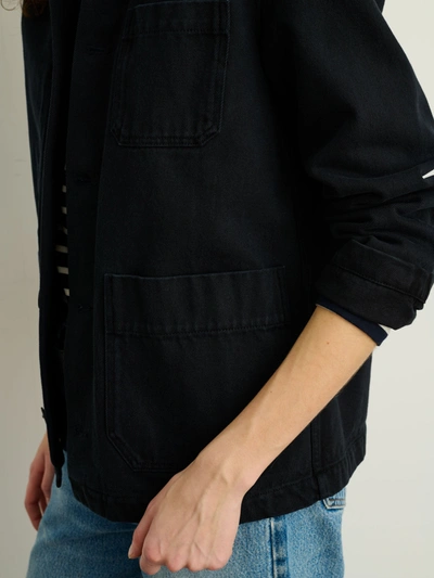 Shop Alex Mill Britt Work Jacket In Recycled Denim In Washed Black