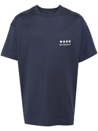 Shop Givenchy T-shirts And Polos In Deep Blue