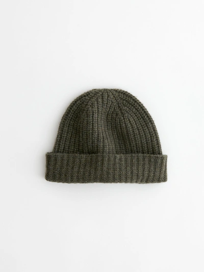 Shop Alex Mill Cashmere Beanie In Heather Olive