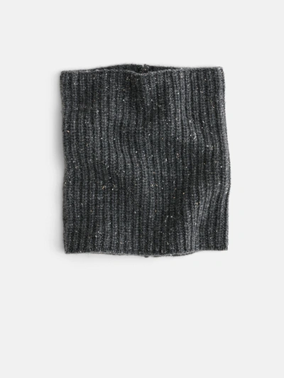 Shop Alex Mill Cashmere Donegal Neckwarmer In Charcoal Donegal