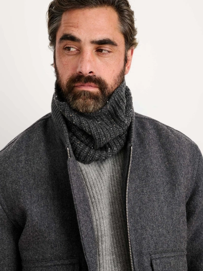 Shop Alex Mill Cashmere Donegal Neckwarmer In Charcoal Donegal