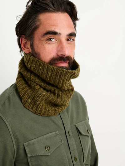 Shop Alex Mill Cashmere Donegal Neckwarmer In Moss Donegal