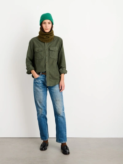 Alex Mill Cashmere Donegal Neckwarmer In Moss Donegal