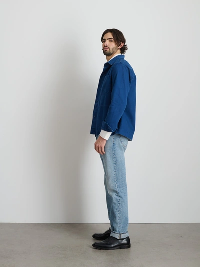 Alex Mill Garment Dyed Work Jacket In Recycled Denim In French Navy