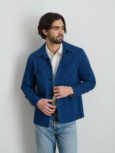 Shop Alex Mill Garment Dyed Work Jacket In Recycled Denim In French Navy