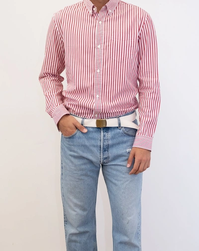 Alex Mill Solid Web Belt In Natural