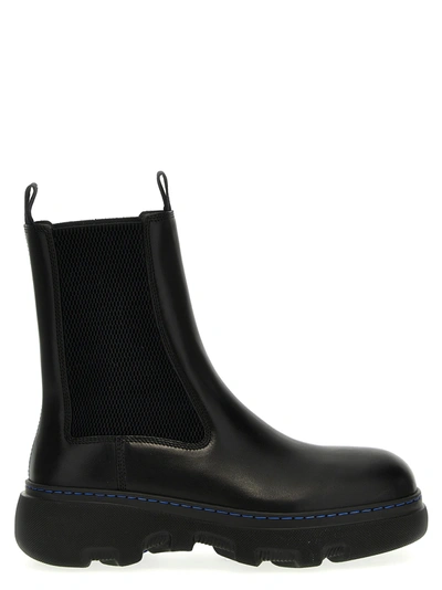 Shop Burberry Chelsea Creeper Boots, Ankle Boots Black