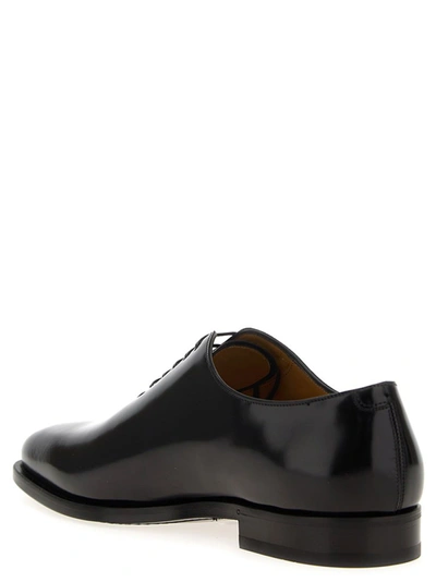 Shop Ferragamo Geoffrey Lace Up Shoes Black