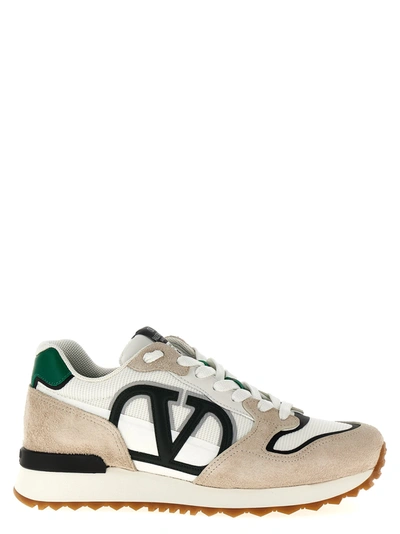 Shop Valentino Vlogo Pace Sneakers White